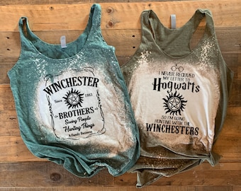 canotta supernatural, canotta supernatural da donna, fratelli Winchester, maglietta sam e dean, manica corta supernatural, maglietta, l'autista sceglie il