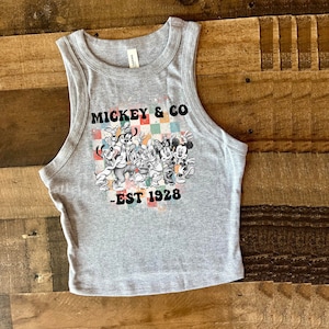 Retro Mickey Friends Tank, Disneyworld Mouse Tank Womens, Minnie Plutotshirt, Limited old school baby tee, Disney cute shirt