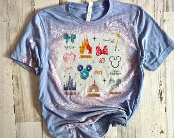 Tshirt Eras disney, tee-shirt Taylor Disney, cadeau Taylor pour les amoureux, chemise eras pour filles, t-shirt blanchi pour femmes