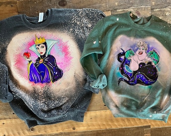 Villain Sweatshirt, Wicked Evil Queen hoodie, Old Hag Ursula Grimhilde Jumper, Disney villain Sweatshirt, Maleficent