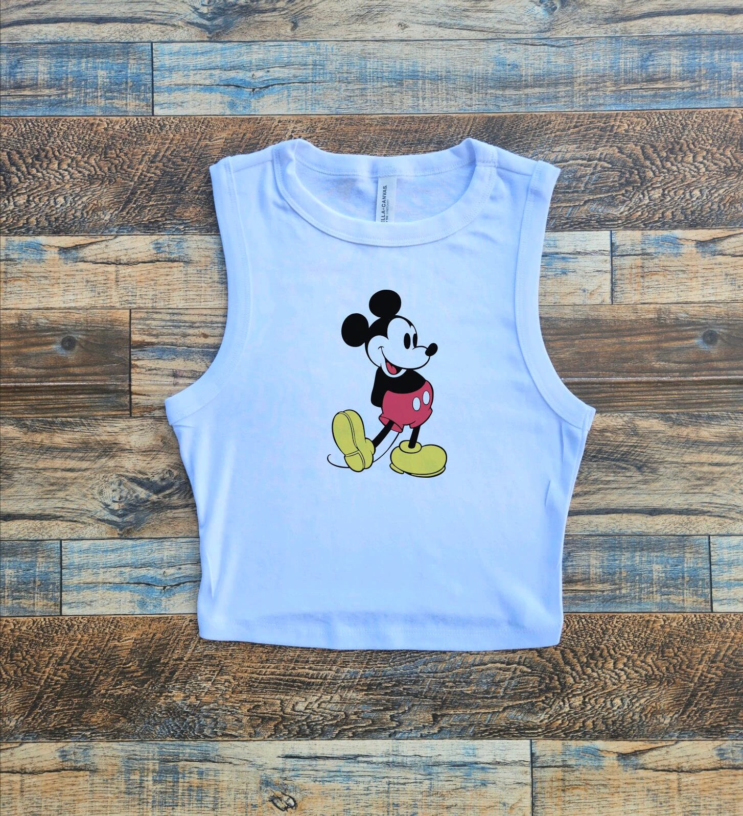 Mickey Crop Tank, Mickey Mouse Tank Top Womens, Retro mouse tshirt, Limited old school baby tee, Disney cute shirt