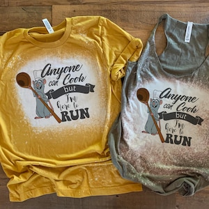 Camiseta Remy Run, camiseta Ratatouille, camiseta com comida da Disneyworld, camiseta Anyone Can Cook, camiseta do Festival de Comida e Vinho, camiseta EPCOT, camiseta da Disneylândia