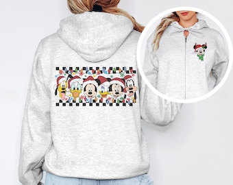 Sudadera navideña con cremallera de Disney, chaqueta infantil de Mickey Mouse, suéter navideño de Minnie, chaqueta de Disneyworld WDW, suéter infantil con cremallera de Disneyland