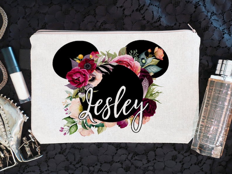 Disney Makeup Bag Cosmetic Bag Disney Pouch Disney Zip Bag Etsy