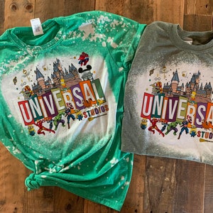 Universal Studio Shirt, Universal family vacation tshirt, universal hollywood tee, bleach washed universal tee image 2