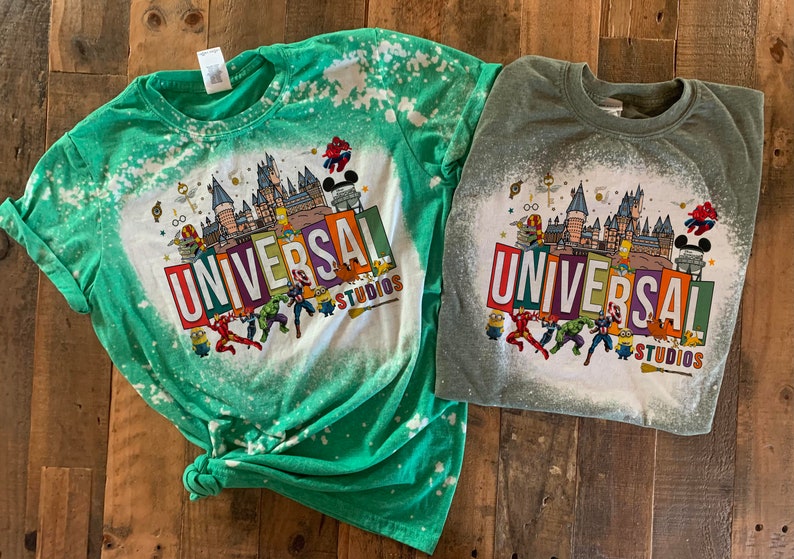 Universal Studio Shirt, Universal family vacation tshirt, universal hollywood tee, bleach washed universal tee image 2