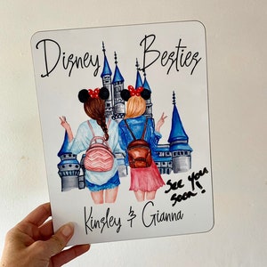 Disney countdown, disney best friends wall art, disney wall art, disney dry erase countdown board, disney bff art, 8x10 image 8