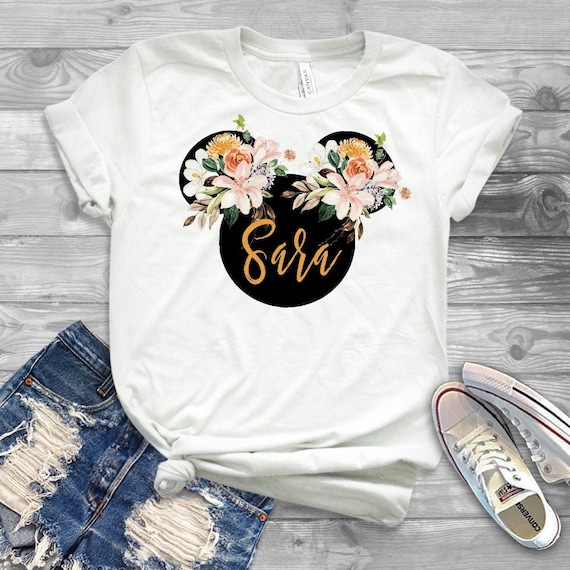 Fall Floral Disney Shirt One of a Kind 
