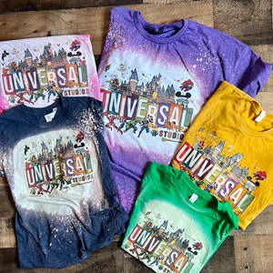 Universal Studio Shirt, Universal family vacation tshirt, universal hollywood tee, bleach washed universal tee