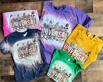 Universal Studio Shirt, Universal family vacation tshirt, universal hollywood tee, bleach washed universal tee