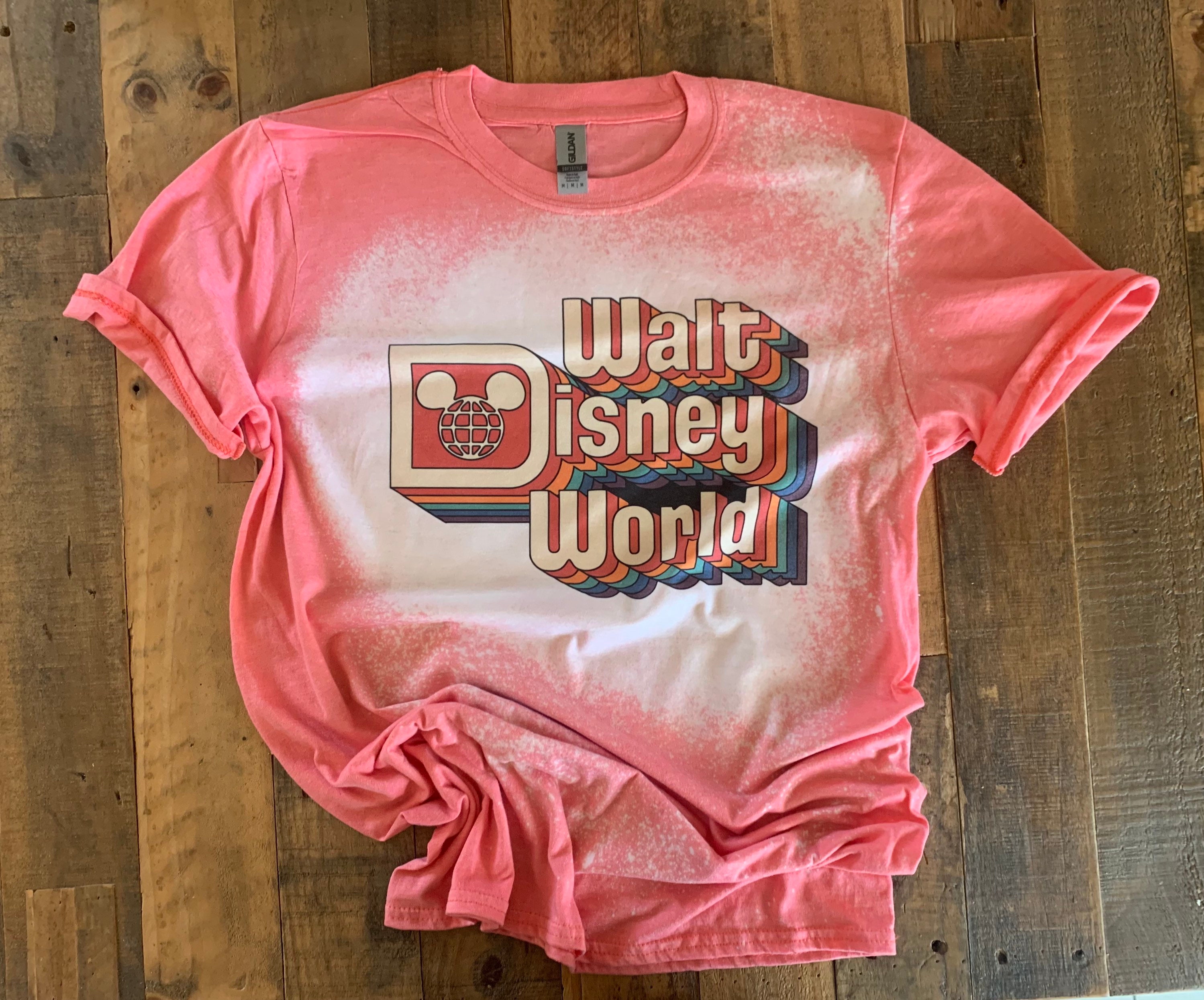 Walt Disney World Shirt, Retro Disney Tshirt, Disney Bleached Tee