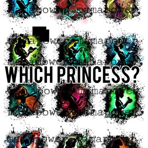 Maglietta Punk Princess, principessa di Halloween, sirenetta Bleach per bambine, Biancaneve scura, Belle, Jasmine, principessa gotica, nero scuro immagine 8