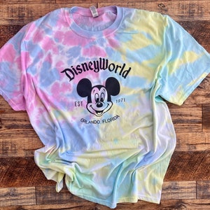 Disneyworld Tie Dye shirt, Mickey Tie Dye, Retro disney shirt, mouse tie dye shirt, mickey head tie dye, family matching tie dye shirts