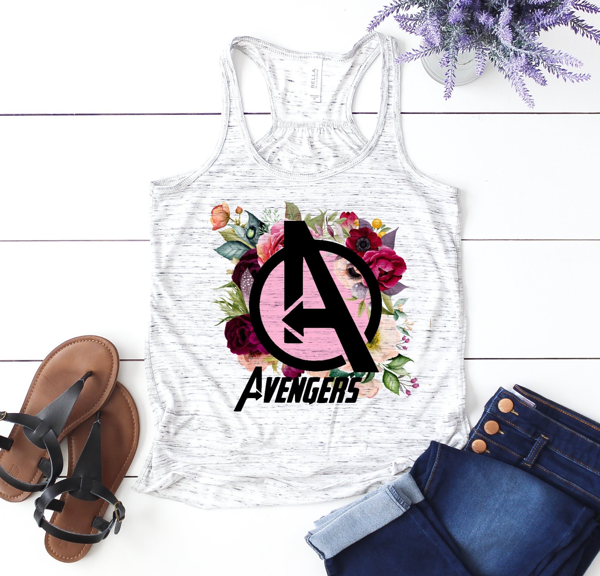 Avengers Floral Crop Tank, Hong Girls, Avengers for Tee, Crop, Ladies Tank Tshirt Avengers Etsy Kong - for Avengers Baby Women Endgame