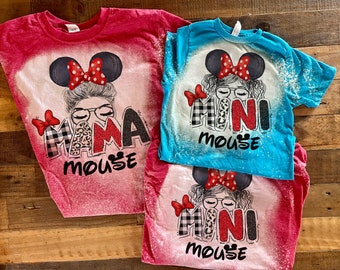 Camiseta de mini mamá ratón, camisetas Disney a juego, camiseta Disney de mamá e hija, camiseta Disney para mamá, camiseta de Minnie Mouse, conjunto de Minnie, camiseta Minnie para niñas