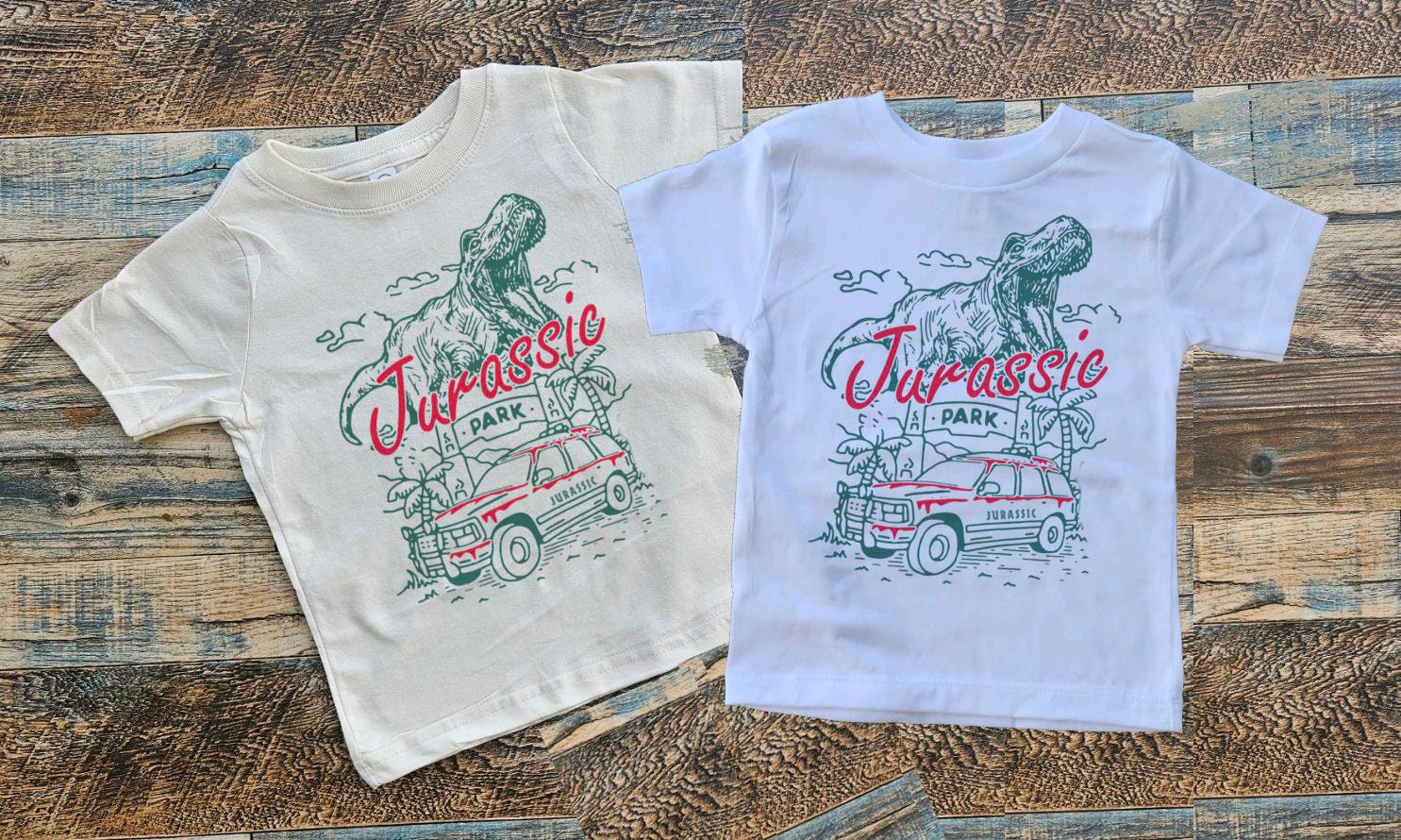 ヴィンテージ ジュラシック Tシャツ、ジュラシック ブリーチド パーク 