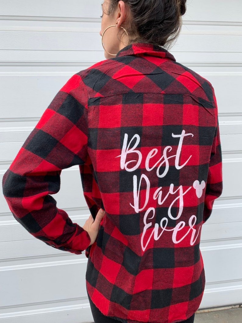 Disney flannel, buffalo plaid mary poppins flannel, disney long sleeve shirt, image 4