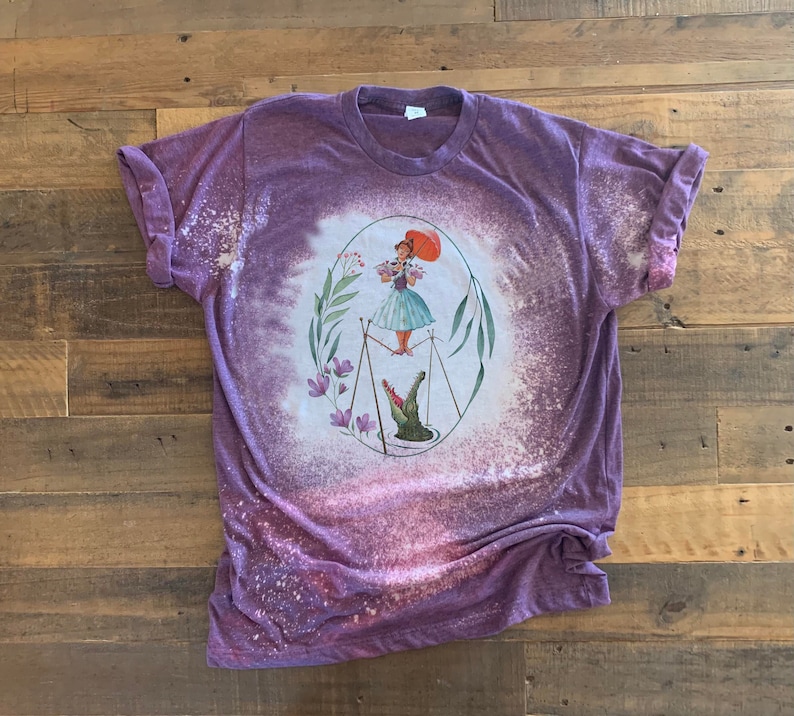 Tightrope Lady Shirt, Haunted Mansion Sally bleached, Hitchhiking Ghost, Sally Slater tee, Disneys Haunted Mansion, 99 Happy Haunts Purple