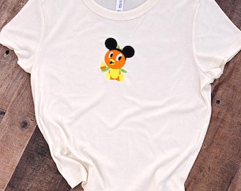 Orange Bird Embroidery Crop Tank, Adventureland Baby Tee, Magic Kingdom tank top, Tiki room, Sunshine Terrace, Flower and Garden tank