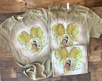 Tiana shirt, Princess the Frog tshirt, halloween princess, girls, womens, black princess, belle, jasmine, gothic princess