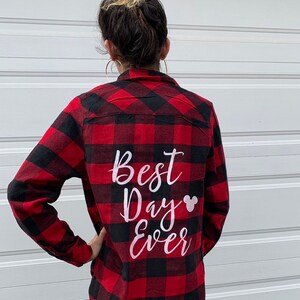 Disney flannel, buffalo plaid mary poppins flannel, disney long sleeve shirt, image 6