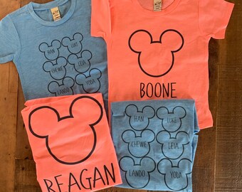 personalized disney boy shirt, toddler disney shirt, matching disney shirts, kids disney shirt, family disney shirts, disney theme shirts