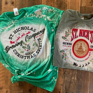 St. Nick Brau Shirt, St. Nikolaus Shirt, Ho Ho Ho Shirt, Weihnachtsmann Langarm, Damen Weihnachtssweatshirt, lustige Weihnachten