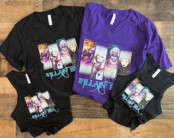 Villains Crop Tank, Dark Disney Villains Crop, Maleficent bleached shirt, hades baby tee, cruella dalamations tee, evil villains bleached
