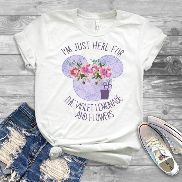 Camiseta de Disney con flores y jardines, Epcot, camiseta Disney para mujer, Disney World, camisetas Disney, camisetas familiares Disney, camiseta Disneyland