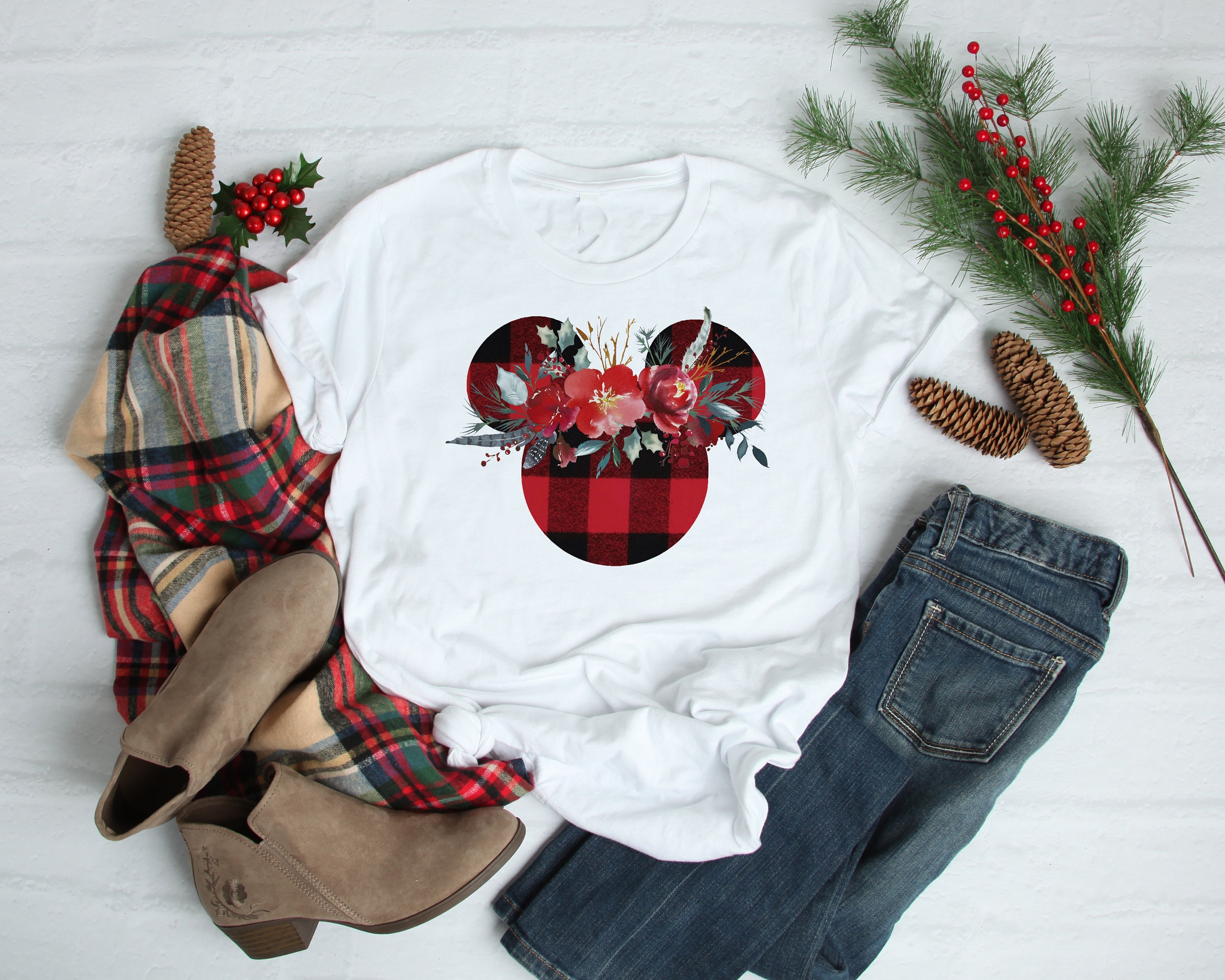 Discover Disney Buffalo Plaid Shirt, Disney Christmas Shirt, Buffalo Plaid Disney Shirt