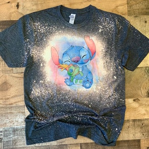 Stitch Scrump Shirt, Peace Love and Stitch Tank, Disney Shirt, Graphic Tee, Bleach Shirt, Bleached Graphic Tee