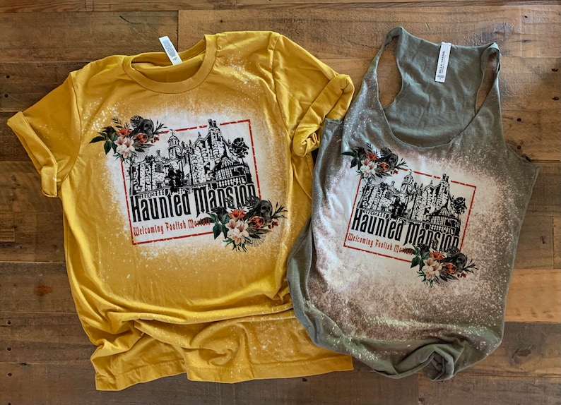 Haunted Mansion Baby Tee, Hitch Hiking Ghosts Crop Tank, Foolish Mortals Tee, Disney Ghosts shirt, Floral Womens Boo to You Tshirt Mustard shirt