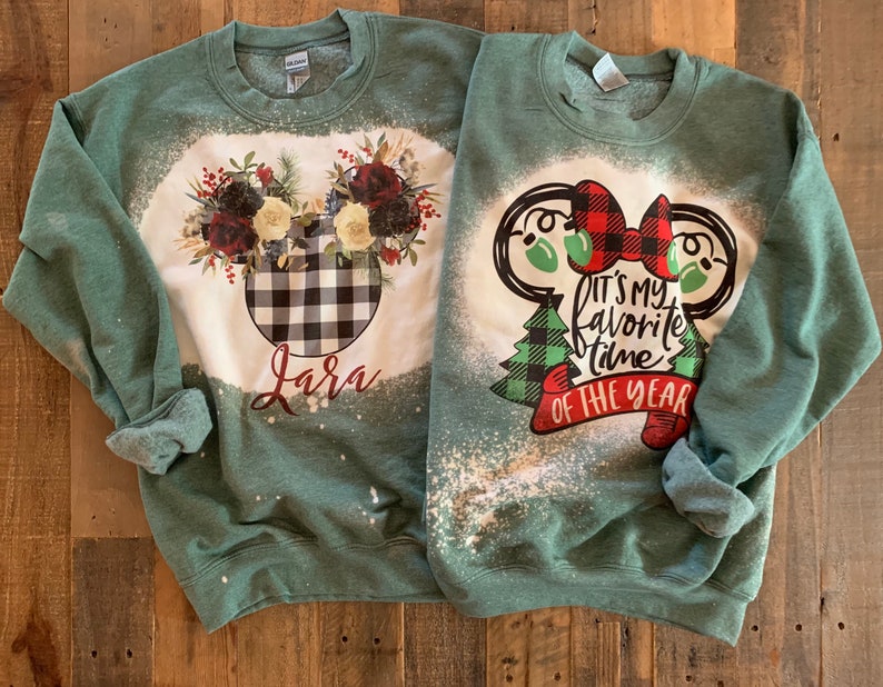 Disney womens christmas sweatshirt, green christmas sweatshirt disney, red christmas sweater, disney family christmas sweatshirt Forest sweatshirt