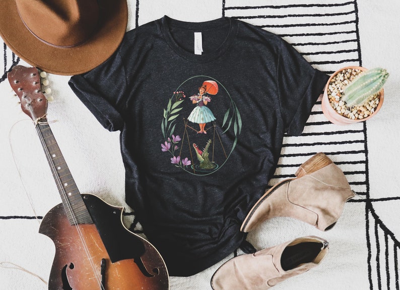 Tightrope Lady Shirt, Haunted Mansion Sally bleached, Hitchhiking Ghost, Sally Slater tee, Disneys Haunted Mansion, 99 Happy Haunts Black