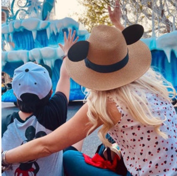 Sombrero de Paja con Orejas de Ratón inspirado en Disney Etsy