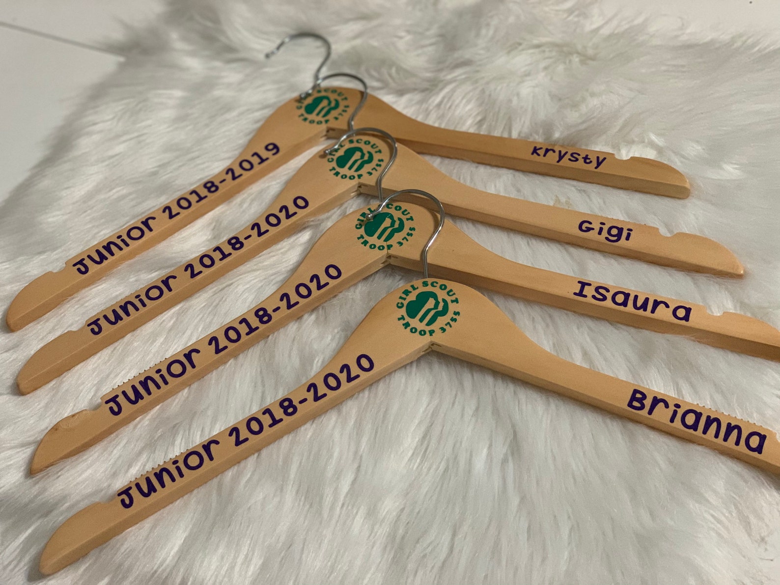 Girl Scout Personalized Hanger Junior Etsy