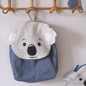 Sac à dos pour enfant personnalisé avec prénom modèle Koala -  Lachouettemauve