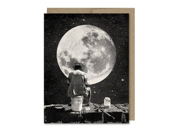 Fisherman & Moon Card • Any Occasion