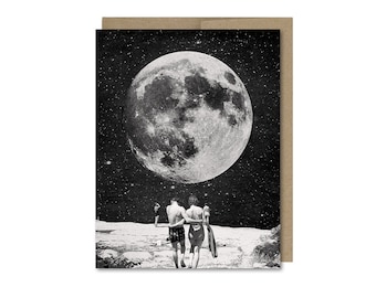 Couple & Moon Card • Love Card • Anniversary Card • Any Occasion