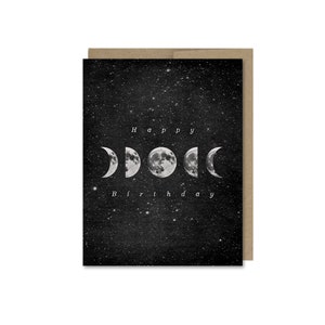 Moon Phase Birthday Card • Gift For Friend • Space Birthday Card