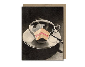 Coffee Lover Card • Gift For Friend • Vintage Coffee Collage Art Card • Any Occasion • Blank Inside