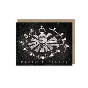 Synchronized Swimmers Birthday Card • Birthday Gift For Friend • Swimming & Moon