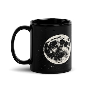 Moon Mug • Coffee Mug • Astrology Mug • Moon & Stars • Minimalist • Coffee Lover Gift • Moon Lover Gift