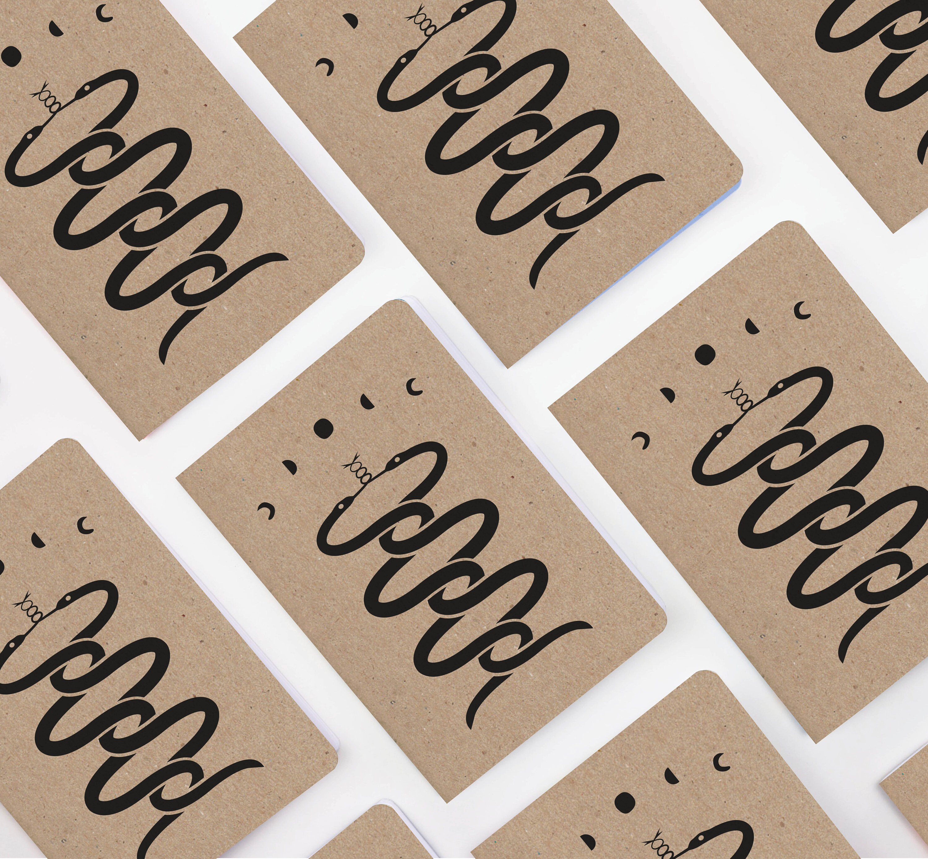 Snakes Notebook • Small Blank Notebook • Black Notebook