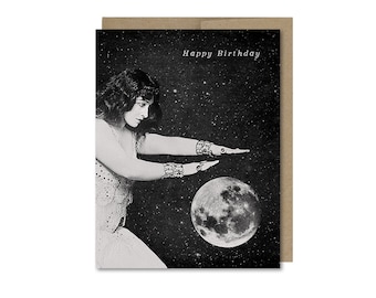 Fortune Teller Birthday Card • Birthday Gift For Friend • Astrology & Tarot • Moon