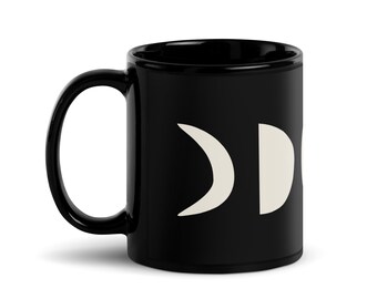 Moon Phase Mug • Coffee Mug • Astrology Mug • Folk Moons Mug • Minimalist • Boho • Coffee Lover Gift • Moon Lover Gift