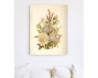 Vintage Floral Canvas: Surreal Flower Bouquet Wall Art