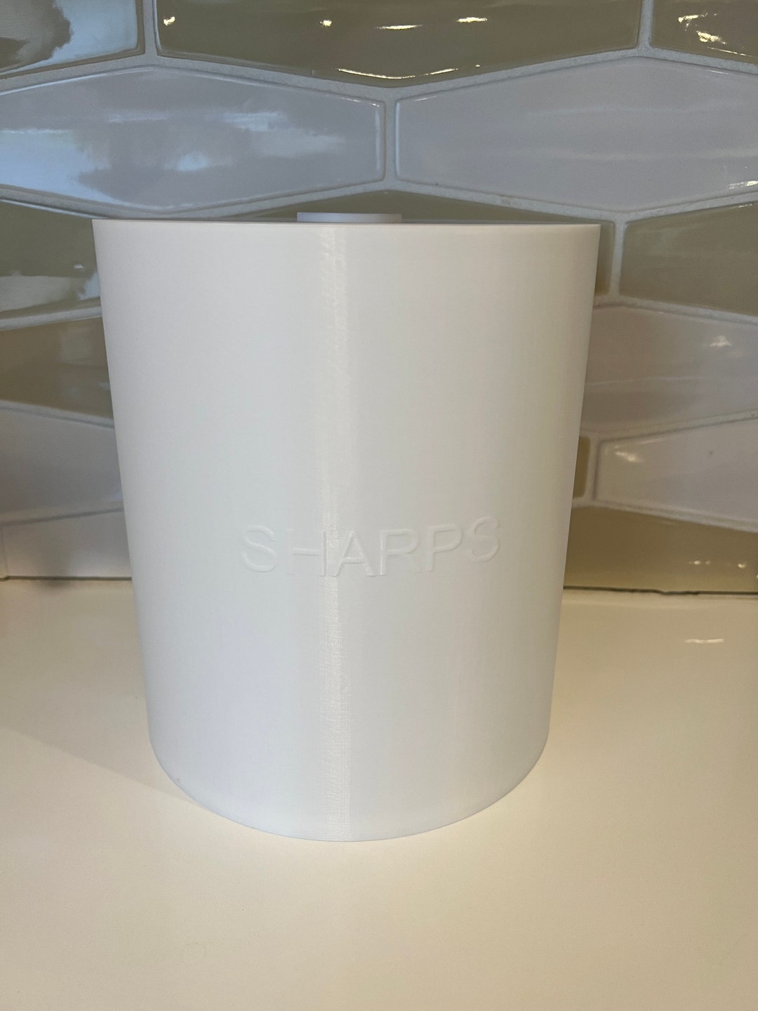 Jumbo Decorative Sharps Container, Designed for Syringe Needles
