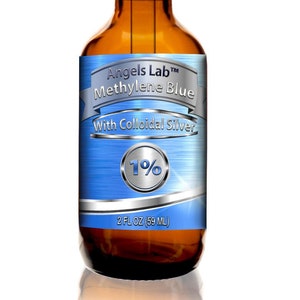 Methylene Blue With Colloidal Silver, Angels Lab, USP Pharmaceutical Grade , 2 Fl Oz, 4 FL Oz