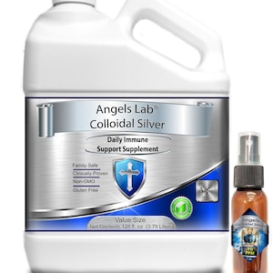 Angels Colloidal Silver 1 gallon Jug 10 ppm Best Nano
